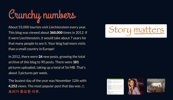 숫자로 보는 블로그의 한 해 성과. 26개 새 글