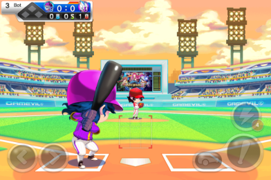 아이폰과 안드로이드 마켓 모두에서 큰 인기를 누리고 있는 게임빌의 야구 게임, Baseball Superstars