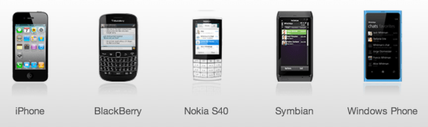 왓츠앱을 사용할 수 있는 폰들 (출처: WhatsApp)