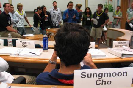 비즈니스스쿨에서 쓰던 네임 텐트. 이 때는 Sungmoon  Cho가 뒷면에 있다.