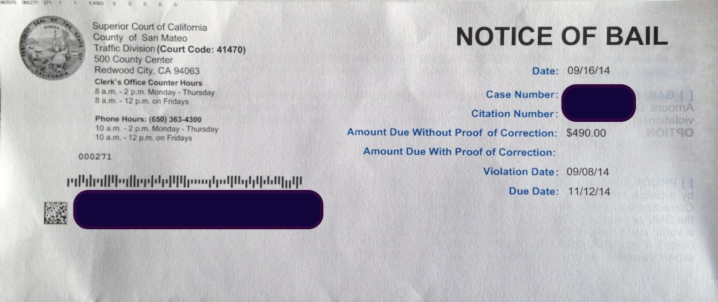 교통 위반 벌금