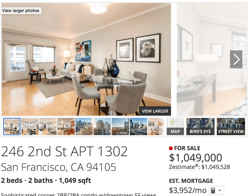 샌프란시스코 SoMa 지역의 콘도 가격