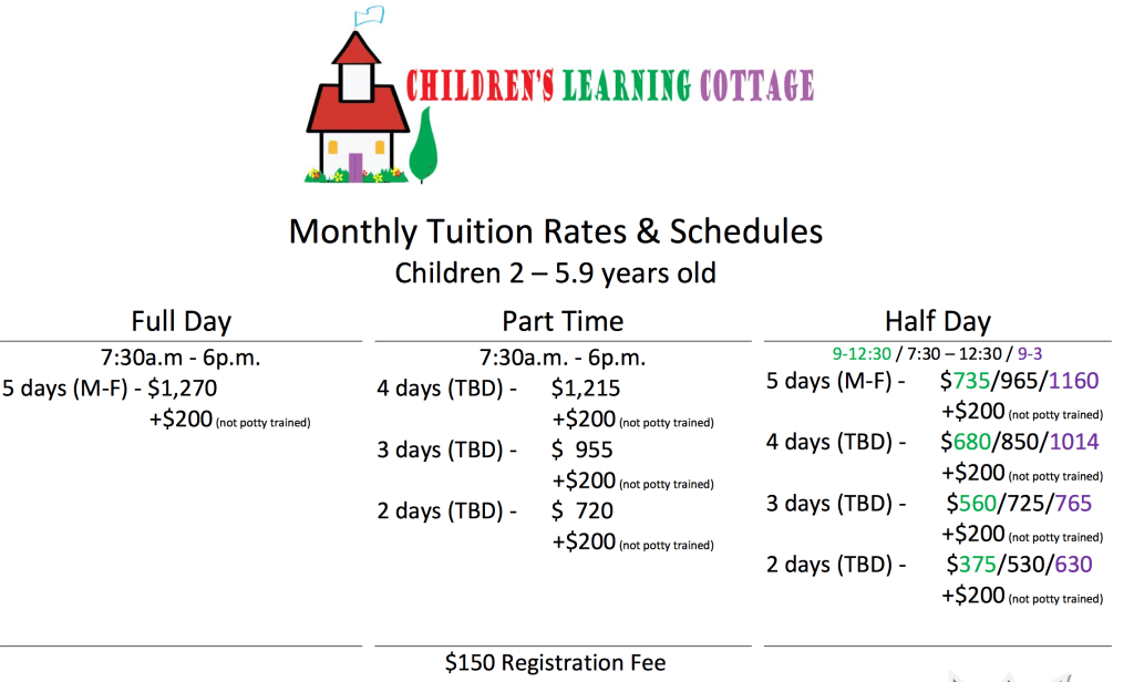 마운틴 뷰에 위치한 한 데이케어 센터 가격