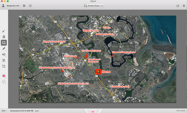 한동안 무척 유용하게 쓰던 맥용 스크린 캡쳐 툴, 스키치(Skitch)